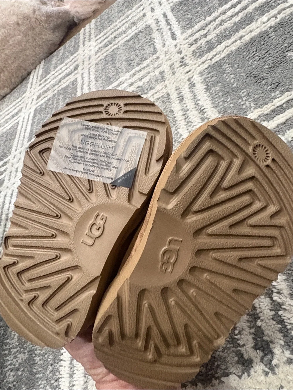 UGG Chestnut Embroidered Shearling Slip-On Clogs